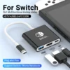 Portable Nintendo Switch Docking Station TYPE-C Hub with HDMI and USB 3.0 Perfect for Travel and Gaming - AliExpress 7 - Color : black and white