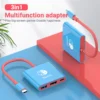 Portable Nintendo Switch Docking Station TYPE-C Hub with HDMI and USB 3.0 Perfect for Travel and Gaming - AliExpress 7 - Color : blue and red