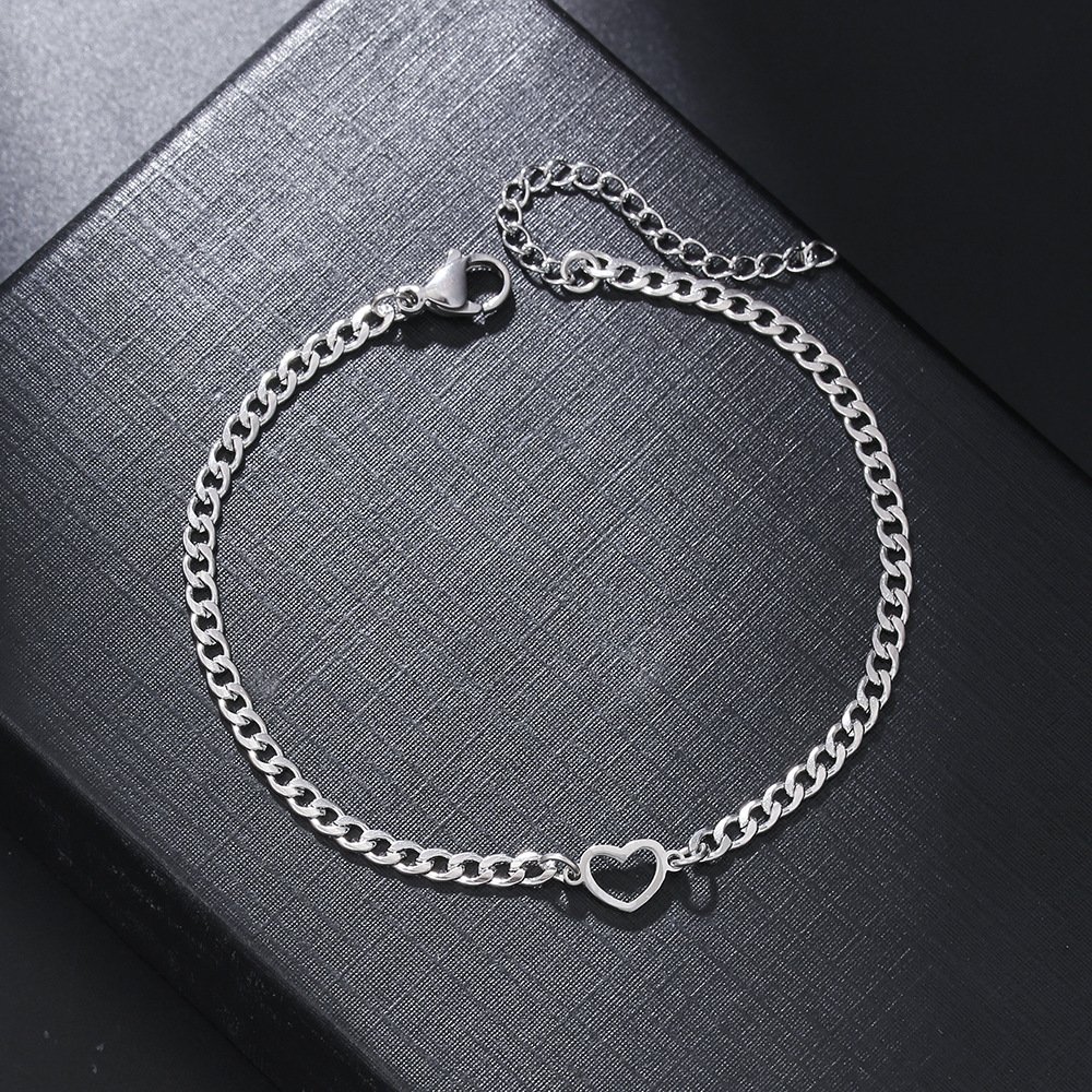 Geometric stainless steel triangle NK chain bracelet men hip hop cross love charm bracelet for women - Image 4
